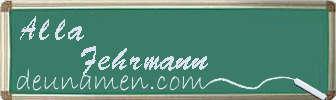 Alla Fehrmann Visitenkarte